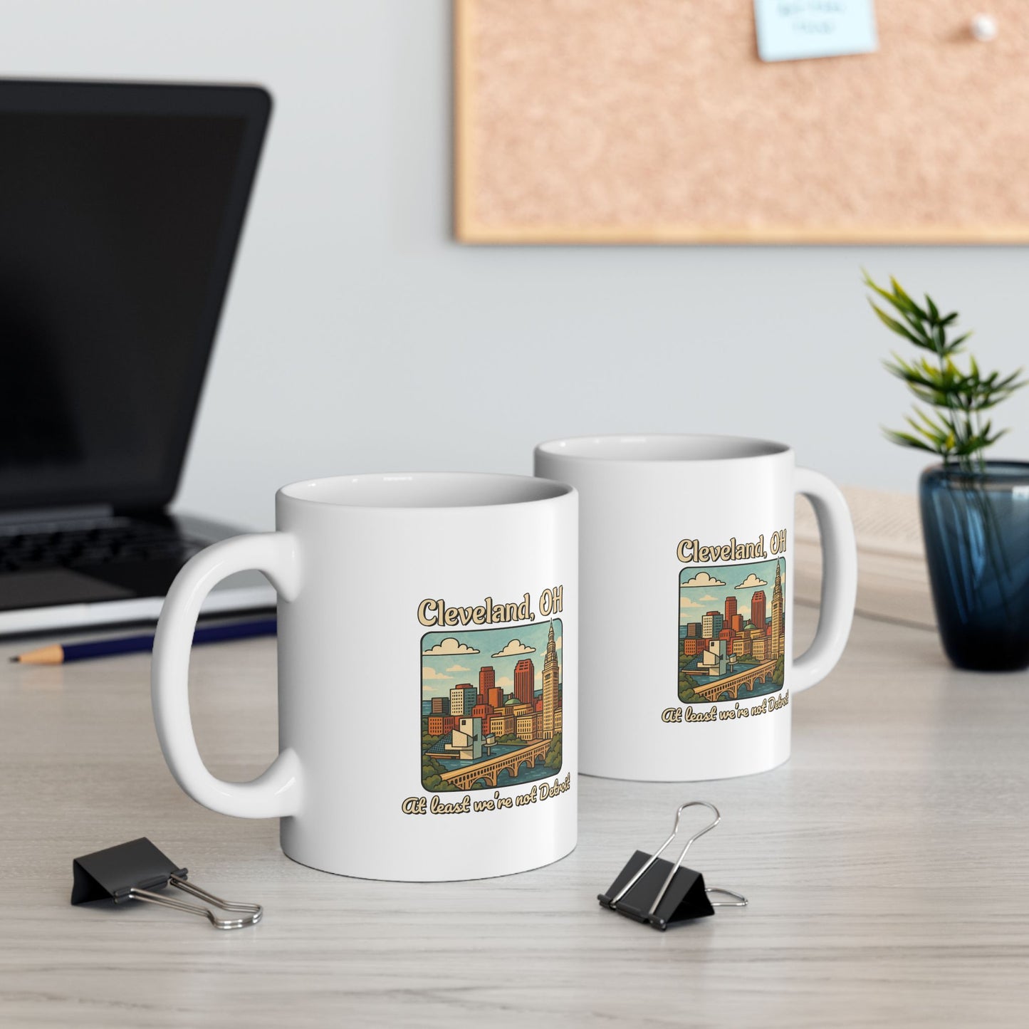Cleveland City Mug - Unique Gift for Coffee Lovers, Travel Souvenir, Home Décor, Funny Quote Ceramic Mug, Ohio Pride