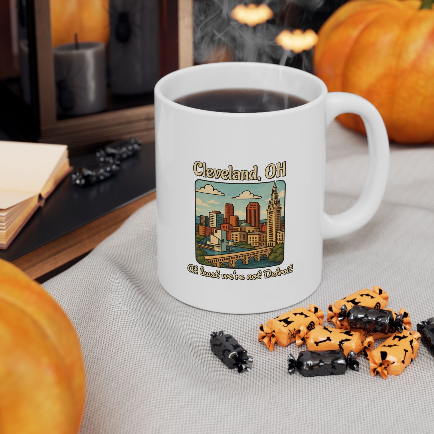 Cleveland City Mug - Unique Gift for Coffee Lovers, Travel Souvenir, Home Décor, Funny Quote Ceramic Mug, Ohio Pride