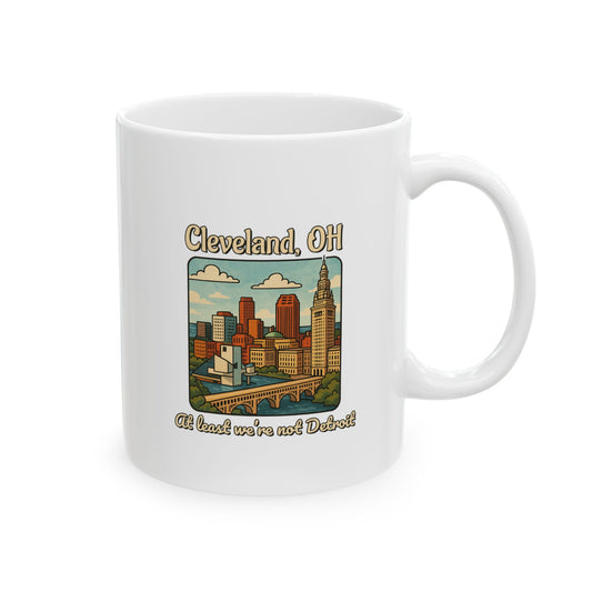Cleveland City Mug - Unique Gift for Coffee Lovers, Travel Souvenir, Home Décor, Funny Quote Ceramic Mug, Ohio Pride